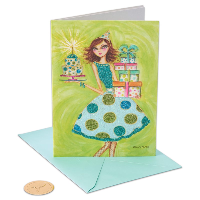 Papyrus Birthday Card for Her - Designed by Bella Pilar (Amazing Birthday Girl) - Image 4